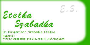 etelka szabadka business card